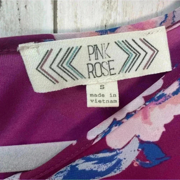 Pink Rose Blouse, Long sleeve, size Small - Picture 3 of 10